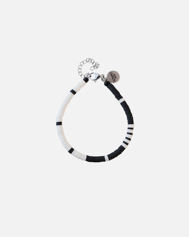 pulsera negra y blanca