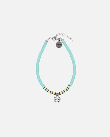 pulsera tobillera verde agua y marrón