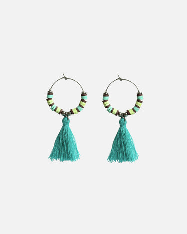 pendientes aro verde agua