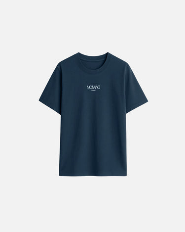 camiseta azul oversize