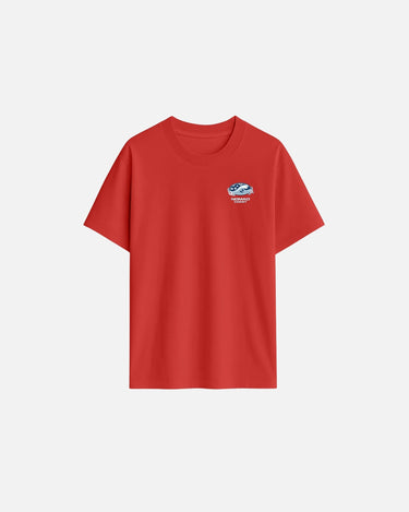 camiseta roja oversize