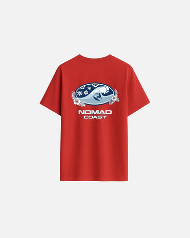 camiseta roja oversize surf