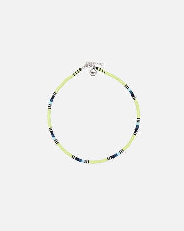 collar verde lima y azul