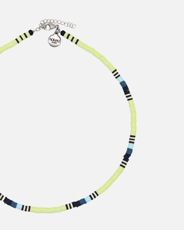 collar verde lima y azul