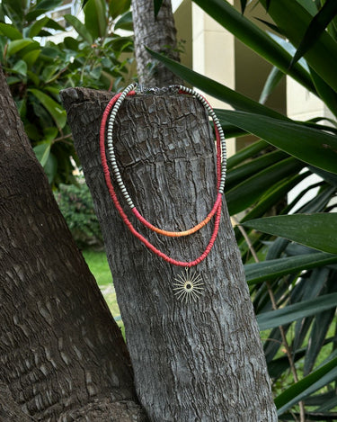 Collar doble en salmón