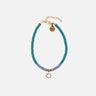 pulsera tobillera verde agua y lila