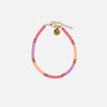pulsera tobillera lila y naranja