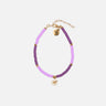 pulsera tobillera lila bañada en oro