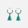 pendientes aro verde agua