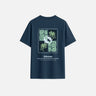 camiseta azul oversize pez 