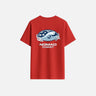 camiseta roja oversize surf