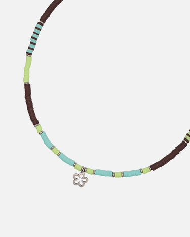 Collar Azul, Verde y Marrón de Cuentas Heishi