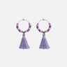 pendientes aro en color lila