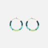 pendientes aro lima y azul 