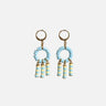 pendientes celeste y amarillo