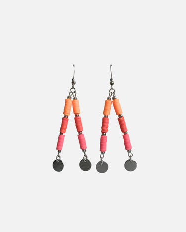 pendientes largos naranjas