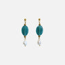 pendientes perla azules
