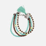Pulsera de Cuentas Heishi Turquesa, Verde y Marrón
