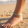 pulsera tobillera verde agua